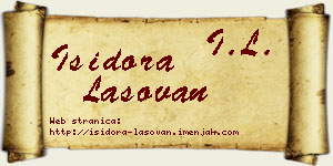 Isidora Lasovan vizit kartica